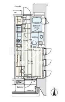 イプセ蒲田 603 間取り図