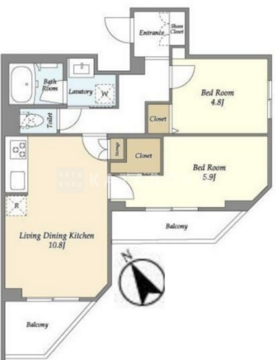 エストゥルース馬込 310 間取り図