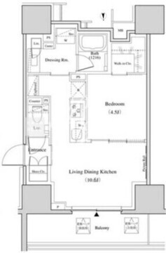 ザ・パークハビオ北千住 509 間取り図