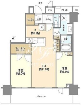 ザ・タワー十条 2804 間取り図