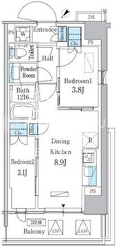 パークアクシス品川南大井パークフロント 601 間取り図