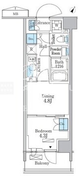 パークアクシス品川南大井パークフロント 533 間取り図