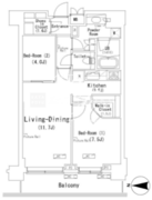 パークアクシス辰巳ステージ 1308 間取り図