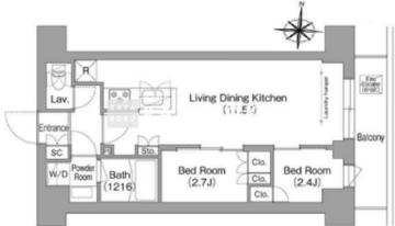 コンフォリア・リヴ南品川 803 間取り図