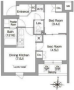 コンフォリア・リヴ南品川 507 間取り図