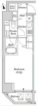 カーサスプレンディッド虎ノ門 801 間取り図