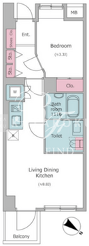 レジディア六本木檜町公園 114 間取り図