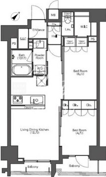 コンフォリア滝野川 1207 間取り図