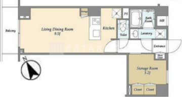 ディームス初台2 103 間取り図