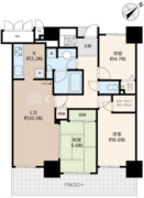 アップルタワー東京キャナルコート 1810 間取り図