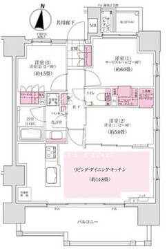 ディームス木場 603 間取り図