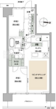 ザ・パークハウス亀戸九丁目 604 間取り図