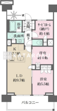 ザ・パークハウス亀戸九丁目 802 間取り図