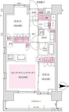 ディームス木場 101 間取り図