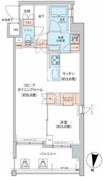 オルタナ菊川1 207 間取り図