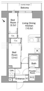 コンフォリア・リヴ豊洲キャナル 310 間取り図