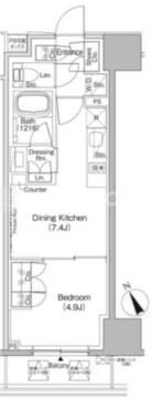 ザ・パークハビオ日本橋茅場町 806 間取り図