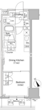 ザ・パークハビオ日本橋茅場町 306 間取り図