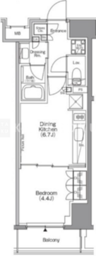 ザ・パークハビオ本所吾妻橋 402 間取り図