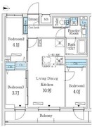 プライムブリス中野富士見町1 404 間取り図