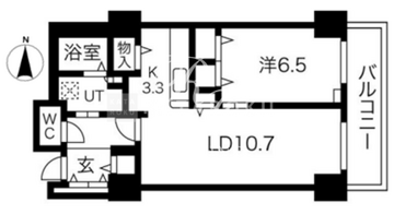 シティコート目黒 4-107 間取り図