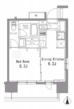 パークアクシス亀戸中央公園 406 間取り図