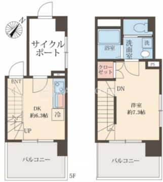 スフィア日本橋富沢町 501 間取り図