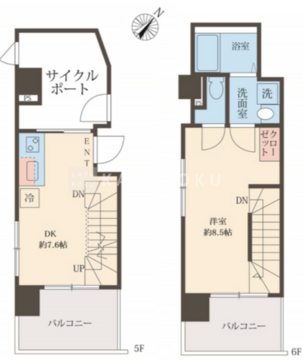 スフィア日本橋富沢町 502 間取り図