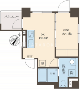 スフィア日本橋富沢町 404 間取り図