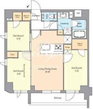 アイフラット渋谷西原 405 間取り図