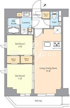 アイフラット渋谷西原 201 間取り図