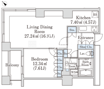ラ・トゥール神楽坂 1106 間取り図