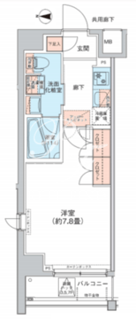 オルタナ菊川1 306 間取り図