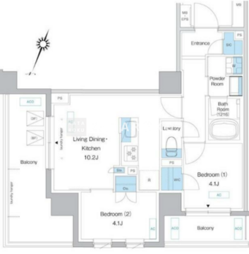 プレディアコート板橋 403 間取り図