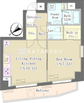 メゾンドタカヤ 403 間取り図