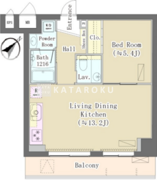 メゾンドタカヤ 305 間取り図