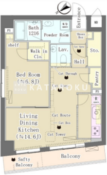 メゾンドタカヤ 302 間取り図