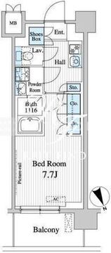 プレノ清澄庭園 204 間取り図