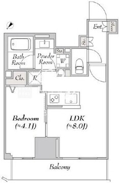 ルミーク北品川 605 間取り図