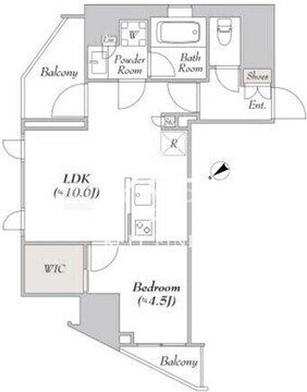 ルミーク北品川 606 間取り図