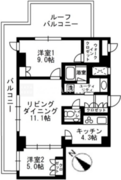 アーバンパーク代官山 2-704 間取り図