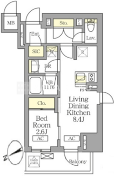 テラス北千住 305 間取り図