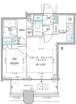パークタワー勝どき S-302 間取り図