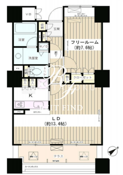 エンブレムコート明石町 403 間取り図