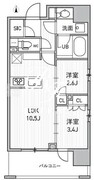 シーズンフラッツ新御徒町イースト 1101 間取り図