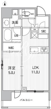 シーズンフラッツ新御徒町イースト 303 間取り図