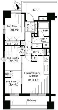 パークアクシス大塚 1401 間取り図