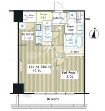 グランドゥール代々木大山 1002 間取り図