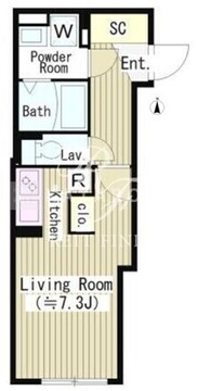 ルオーレ恵比寿 401 間取り図
