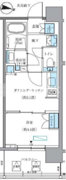 パークアクシス新大橋 1102 間取り図